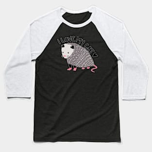 I Love My Cat Baseball T-Shirt